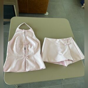 Zara Pink Halter Top and Skort Set